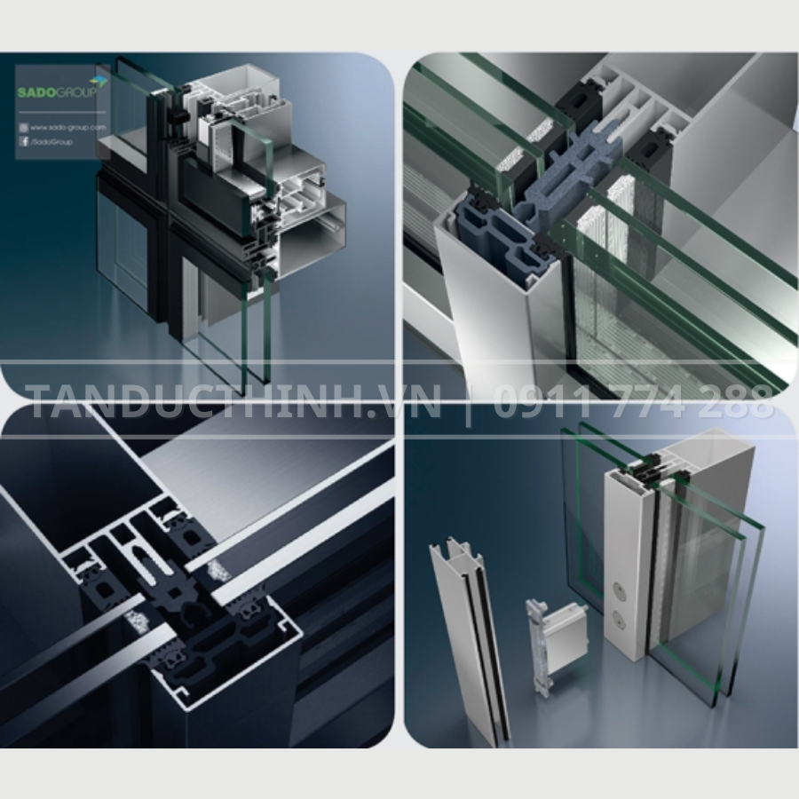 Vách mặt dựng lộ đố nhôm xingfa hệ 65